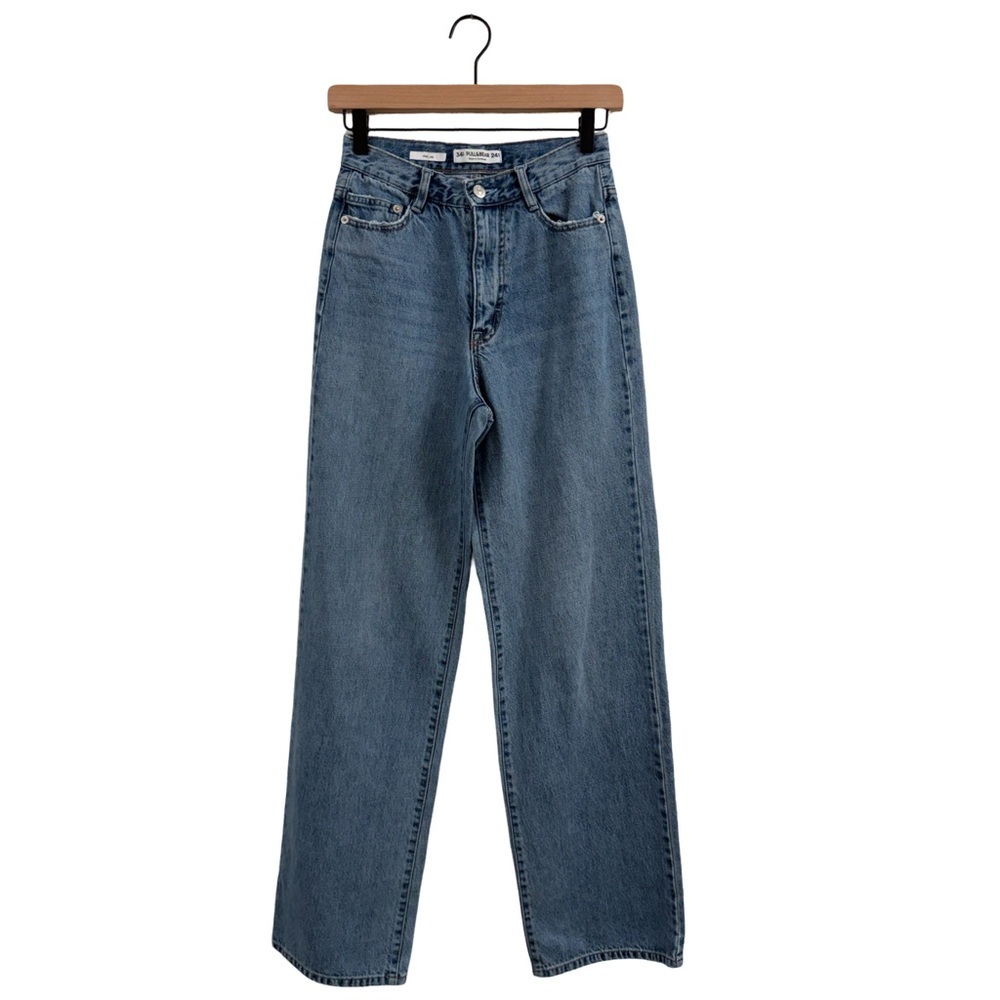 Pull&Bear Women's Flare Blue Jeans
